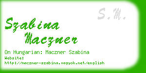 szabina maczner business card